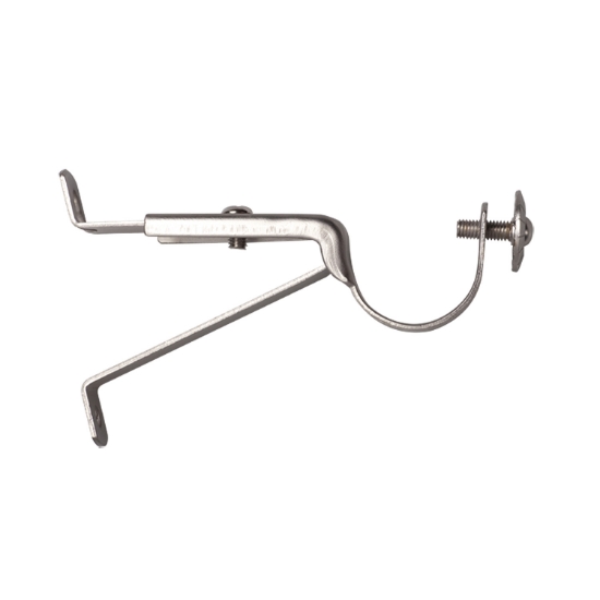 HOLDER R 28MM REG.BAR BØRSTET STÅL 2 STK
